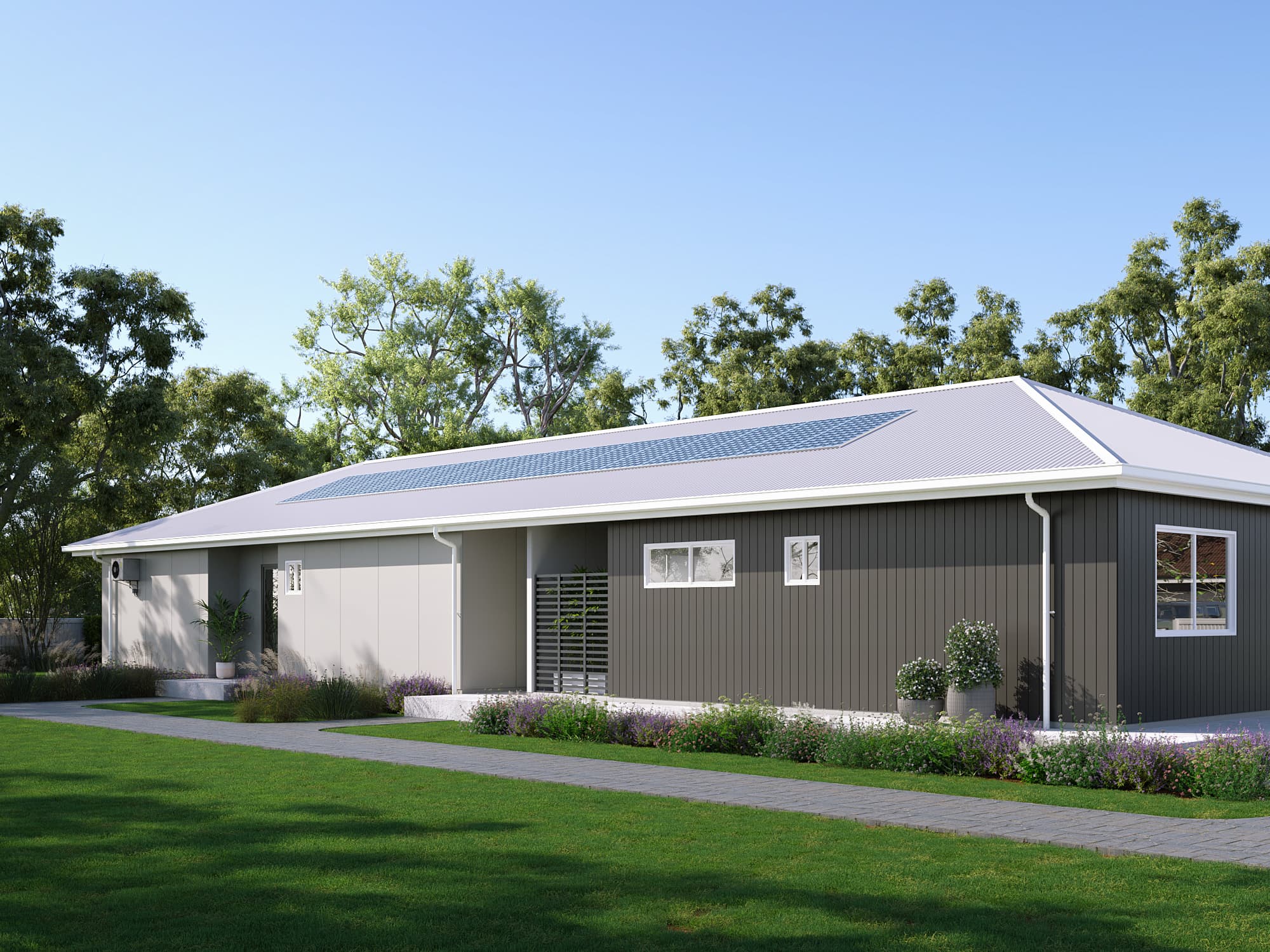 Fitzroy façade — 3D render, Brisbane rooming house design