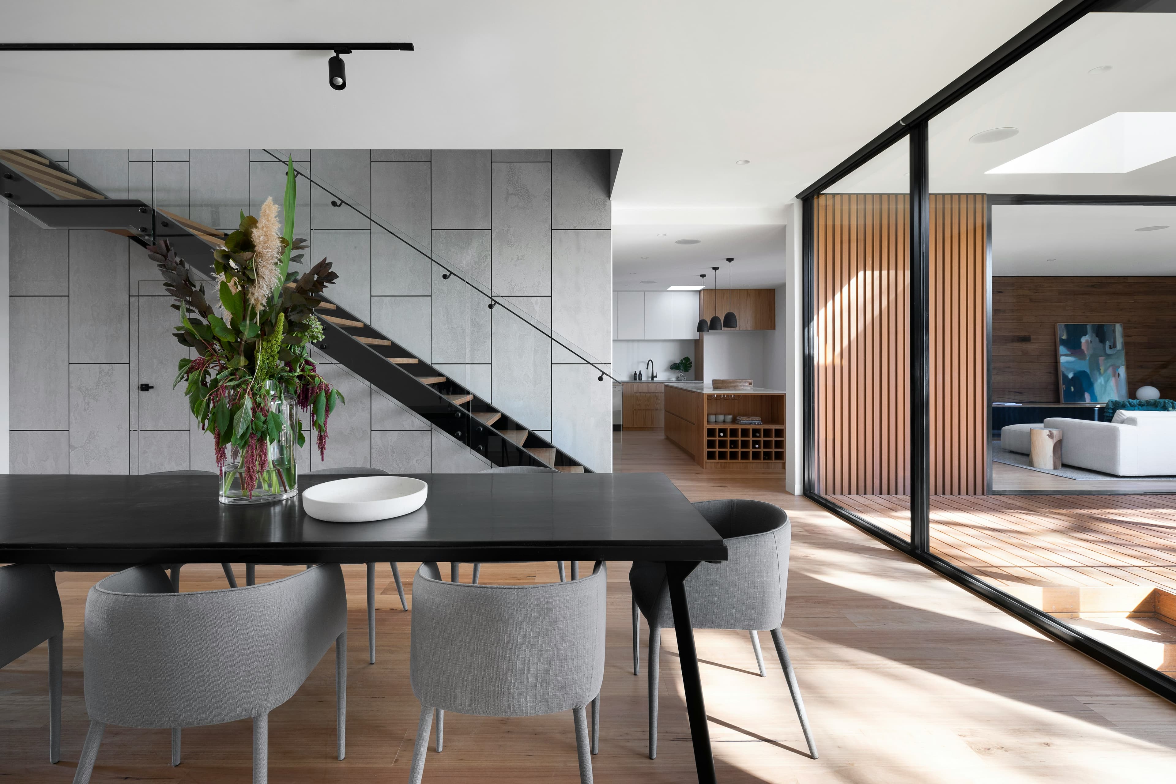 Modern industrial loft interior