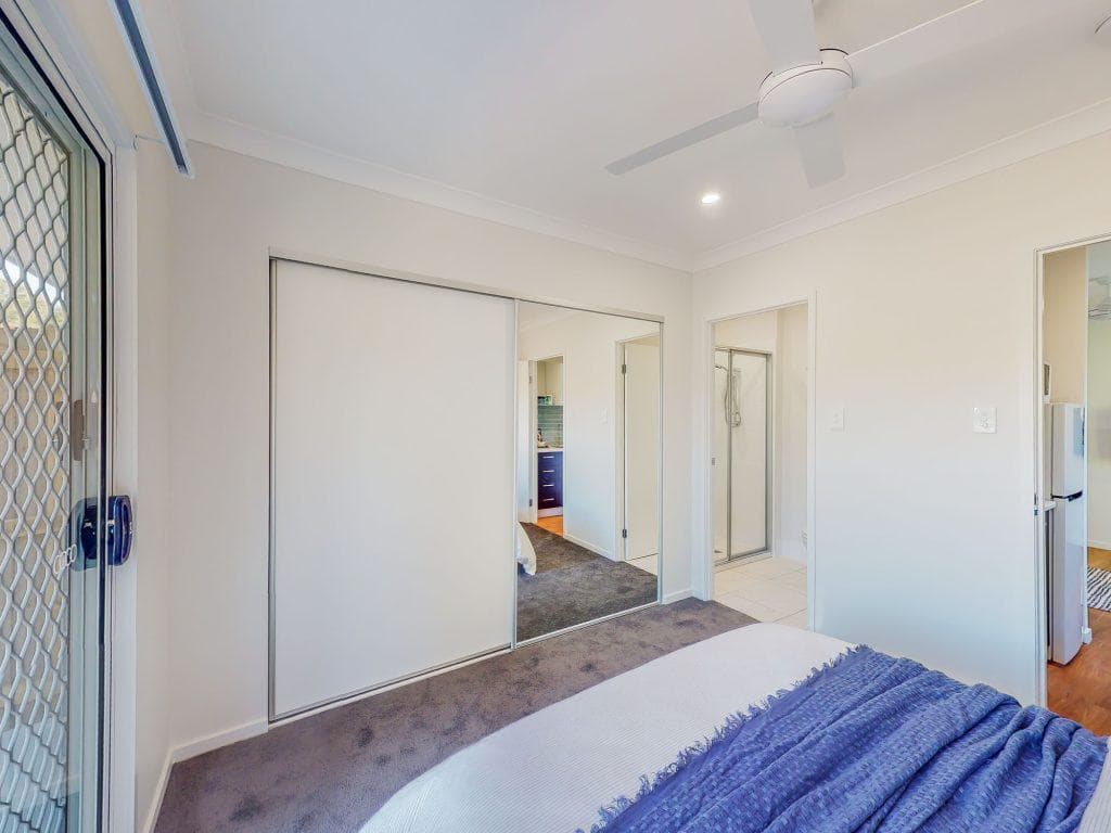 Bright bedroom in managed Brisbane share accommodation
